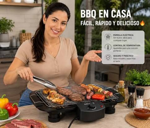 PARRILLA ELÉCTRICA DE MESA ANTIADHERENTE