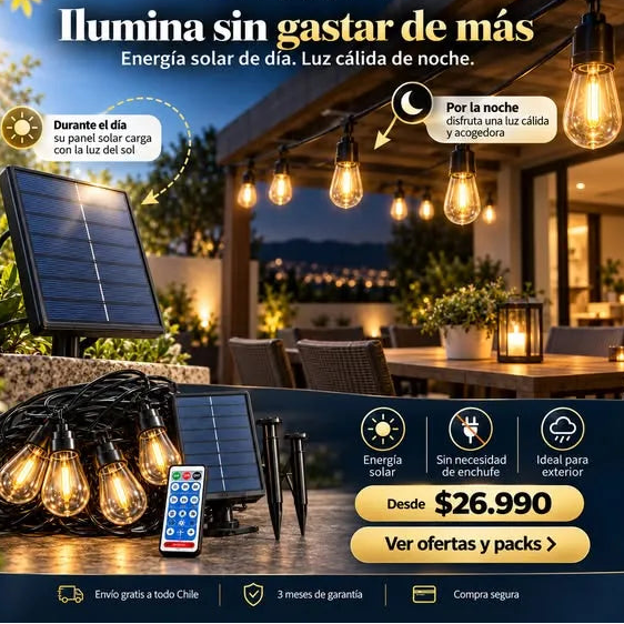 GUIRNALDA SOLAR 10M 10 AMPOLLETAS