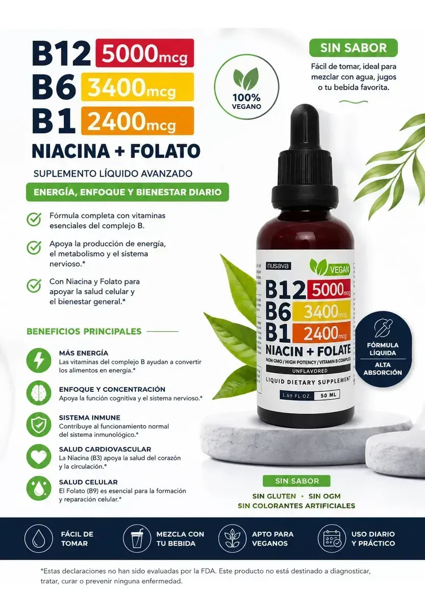 VITAMINA B12 NUSAVA X 2 UNIDADES