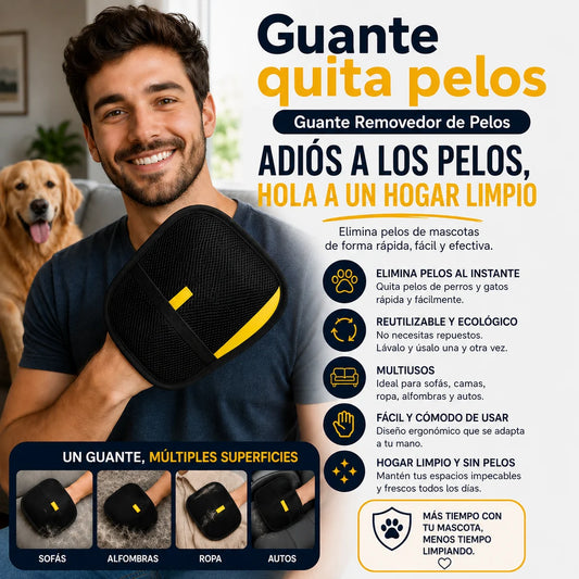 GUANTE QUITA PELOS PARA MASCOTAS