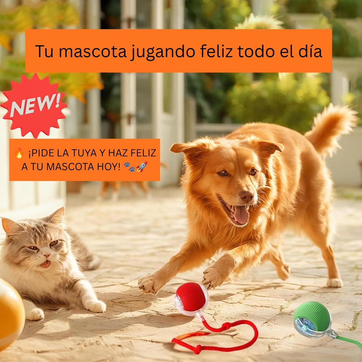 SMARTBALL CON CUERDA PARA MASCOTAS